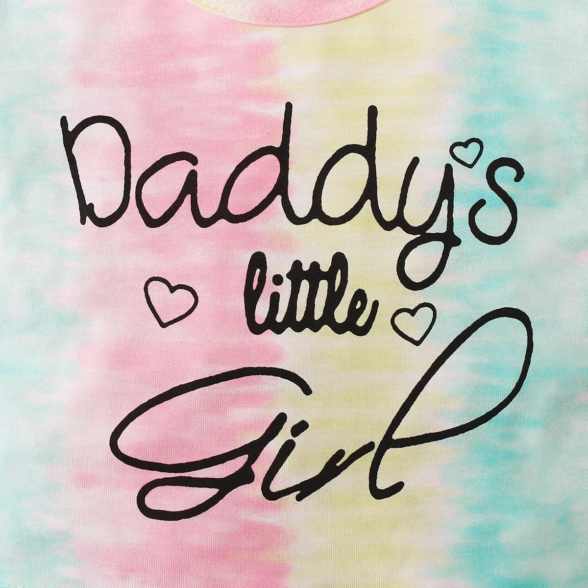 Conjunto verano para bebé niña – Camiseta y pantalón corto teñido anudado - imagen 3