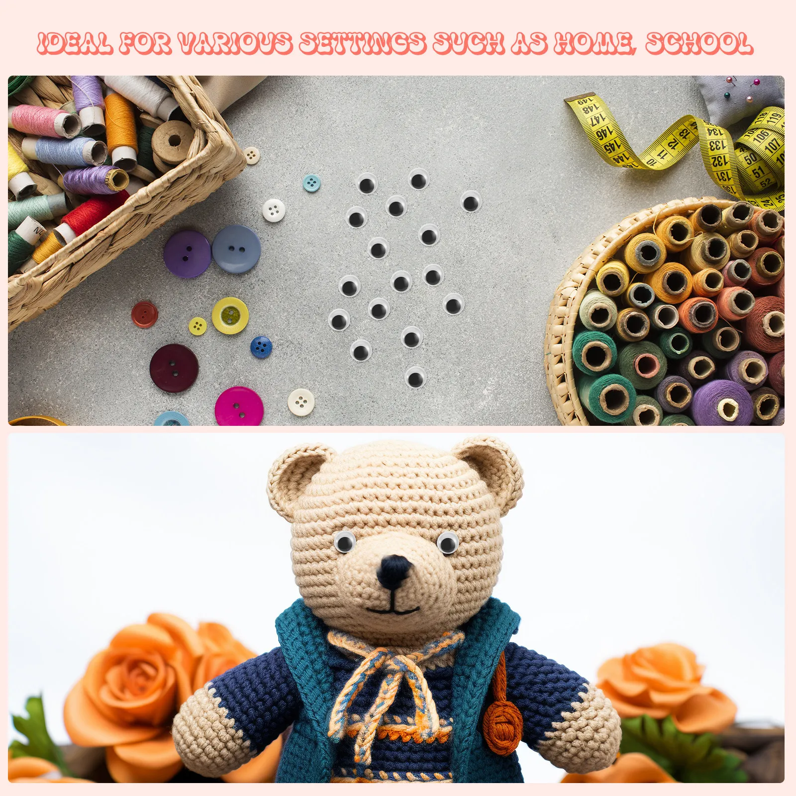 Ojos de seguridad para manualidades móviles de plástico para amigurumi - imagen 4