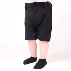 Pantalones cortos elásticos negros con cremallera y suave tacto