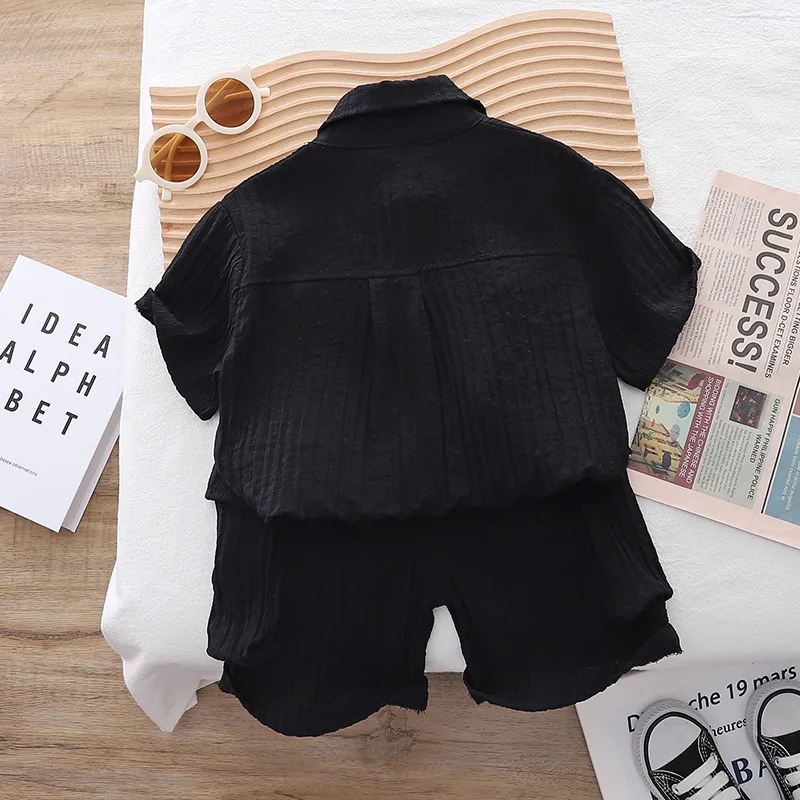 Ropa de verano para bebé – conjunto informal camisa y pantalón corto - imagen 4