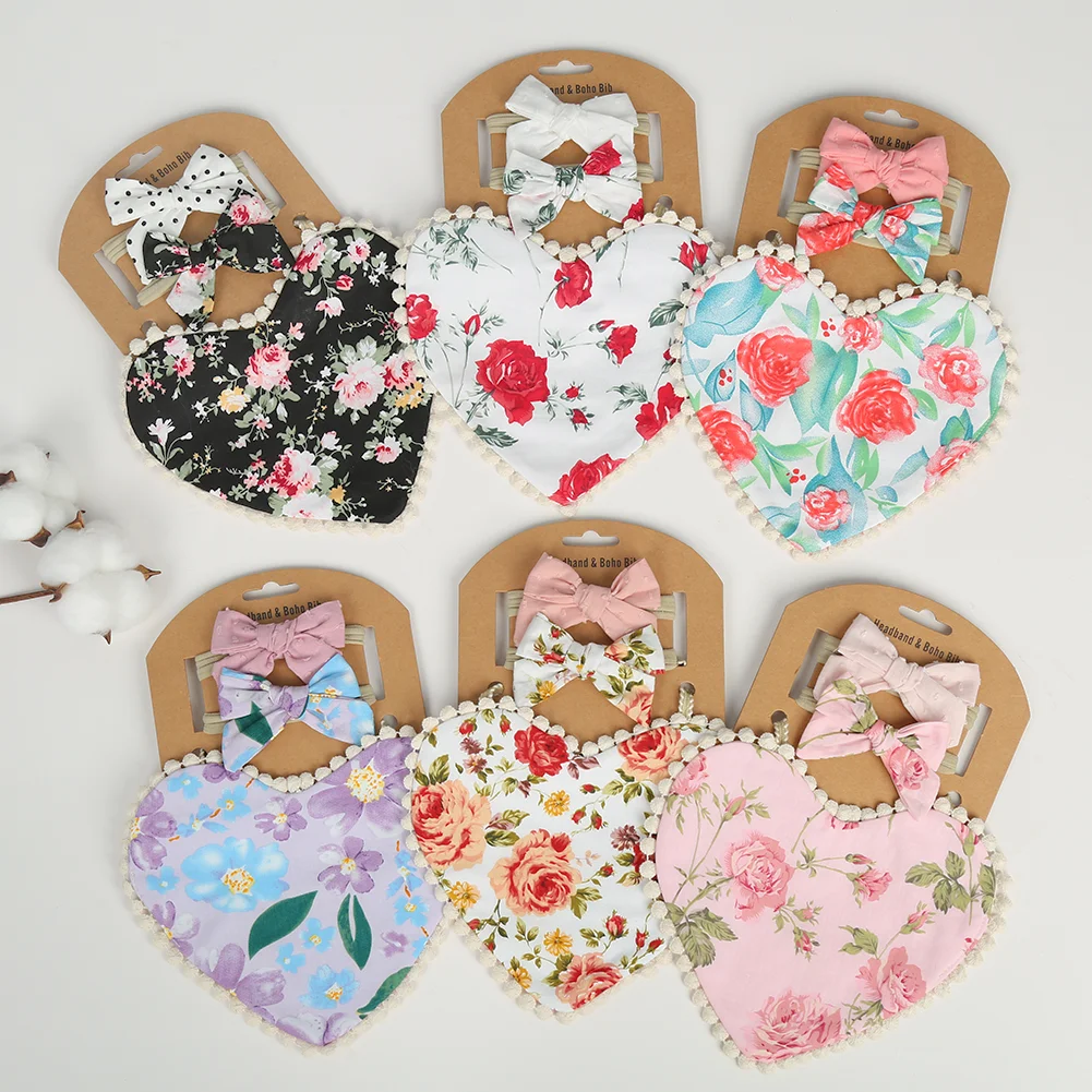Baberos de muselina floral para bebé – Regalo Día de la Madre