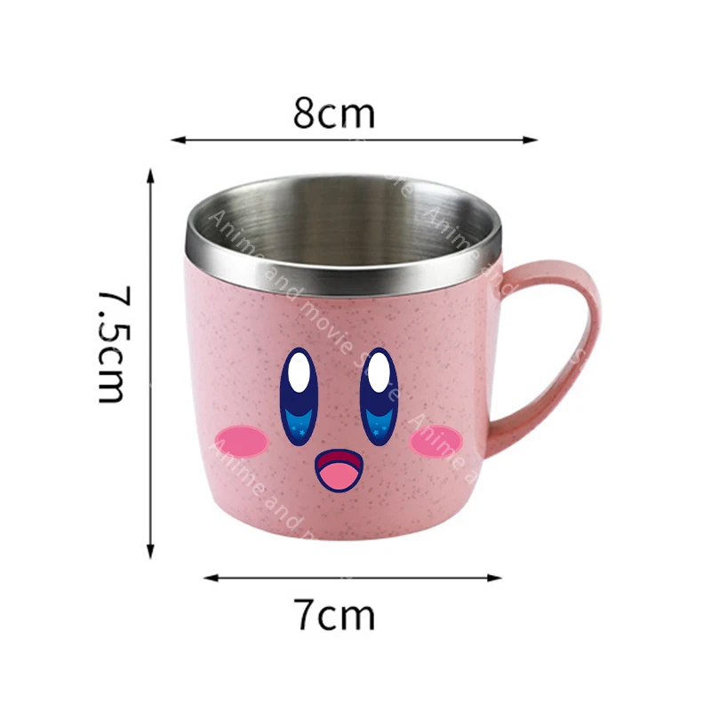 Botella de agua Kirby Kawaii para niños