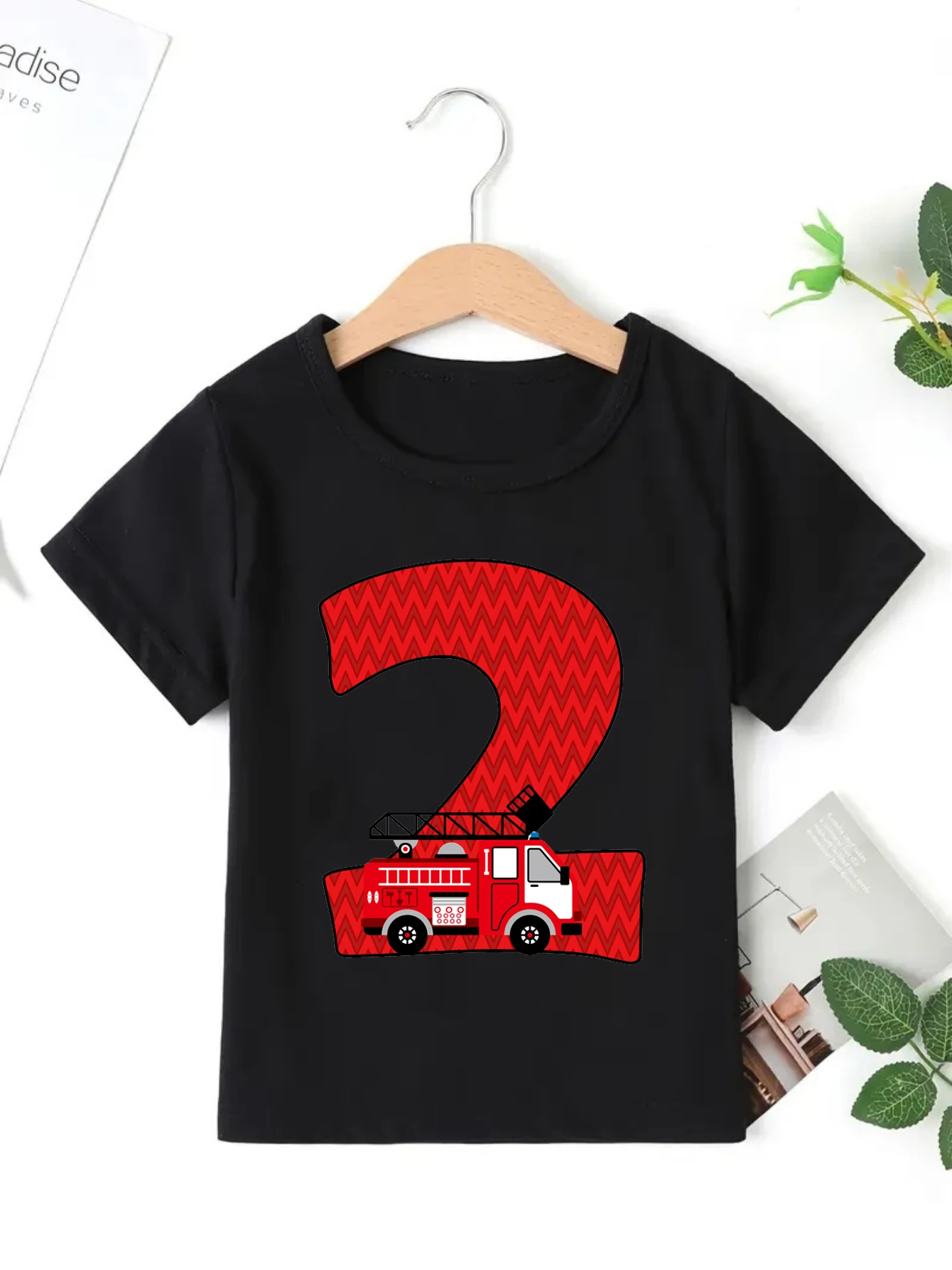Camiseta infantil de vehículos con excavadora y camión - imagen 2