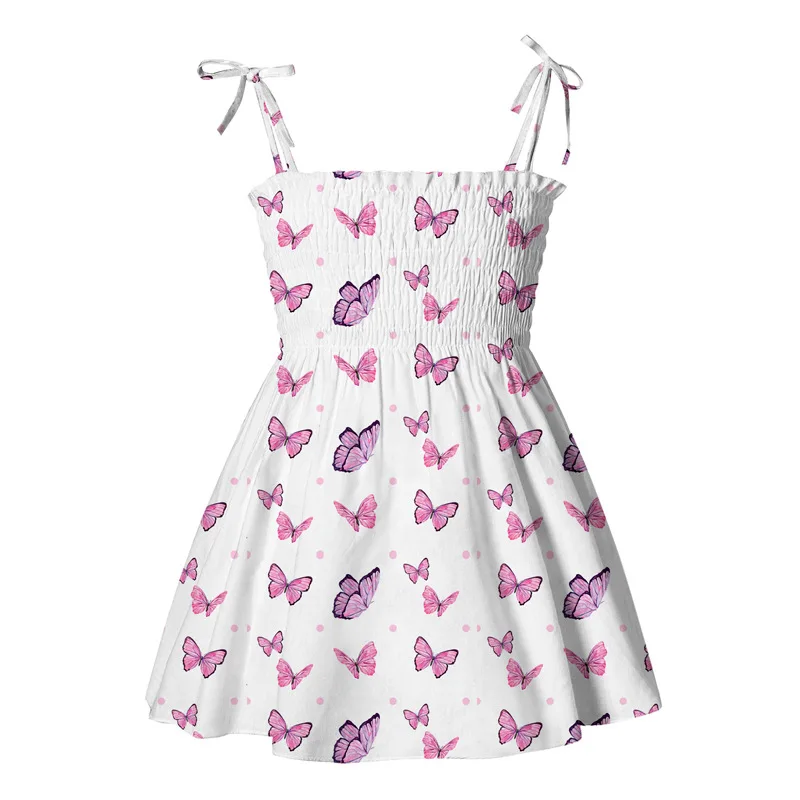 Vestido verano niña algodón – Estampado playero sin mangas - imagen 4