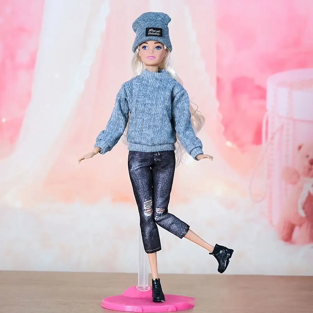 Conjunto muñeca para niña: sombrero, jersey y pantalón de juego - imagen 2