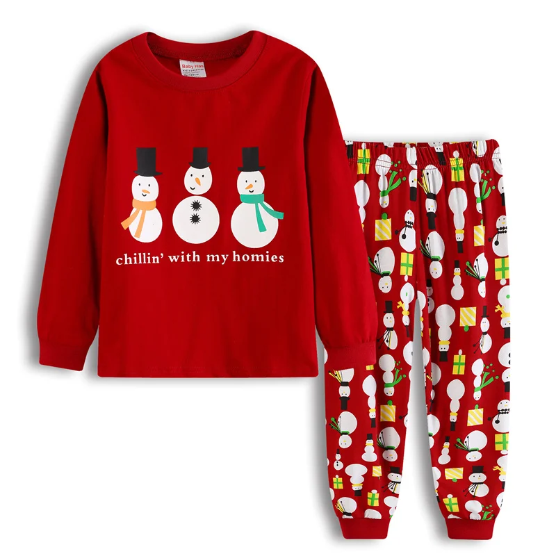 Conjunto de ropa de Navidad para niños de dos piezas con manga larga y dibujos animados - imagen 2