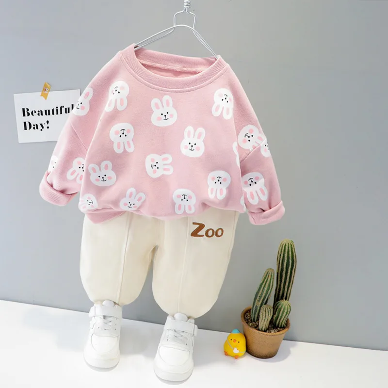 Chándal bebé otoño con camiseta y pantalón cómodo de algodón - imagen 3