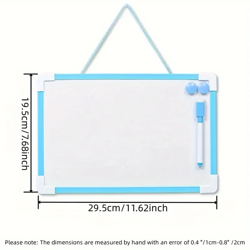 Pizarra blanca magnética doble cara para pared, PVC fácil limpieza - imagen 2