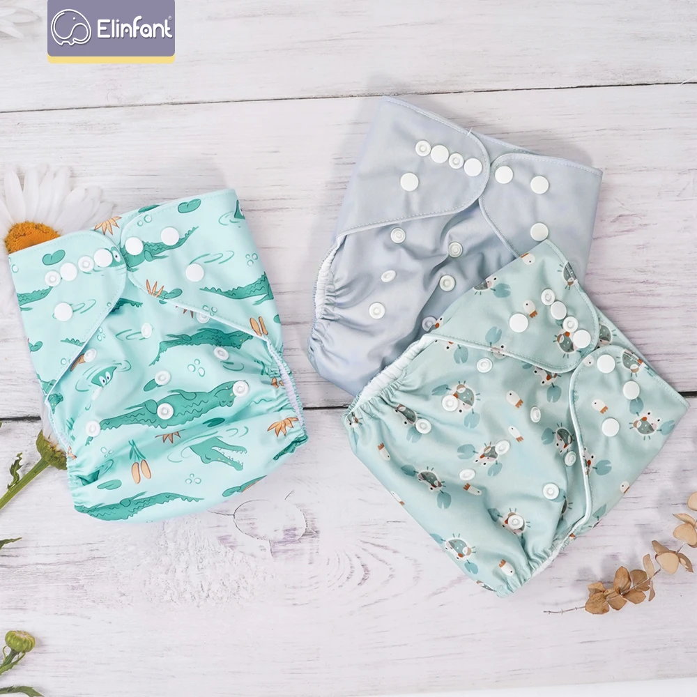 Elinfant pañales de tela lavables impermeables reutilizables bebé - imagen 5