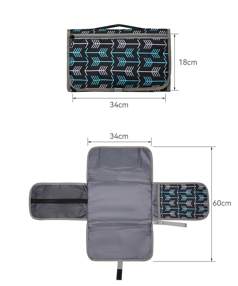 Protector impermeable plegable para cambiador y cama de bebé