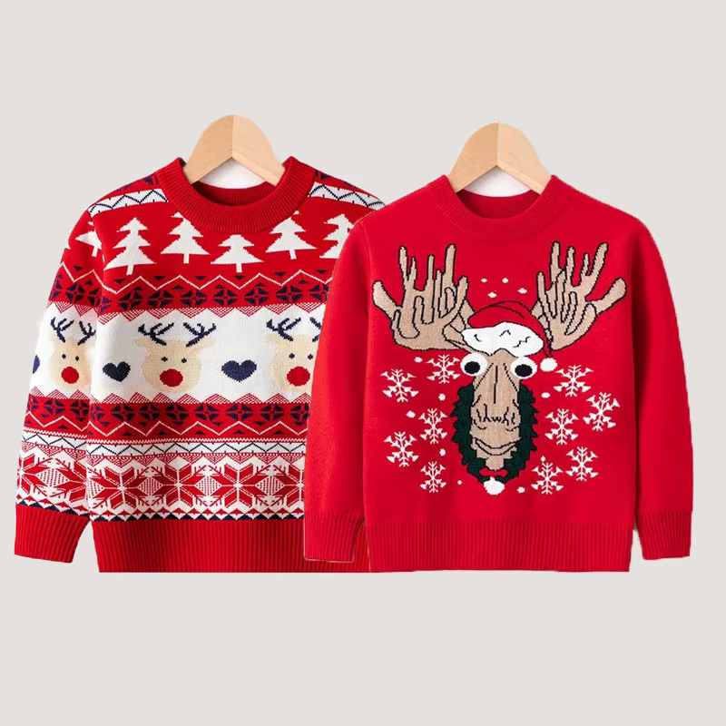Jersey de punto cálido infantil para otoño e invierno con dibujos - imagen 2