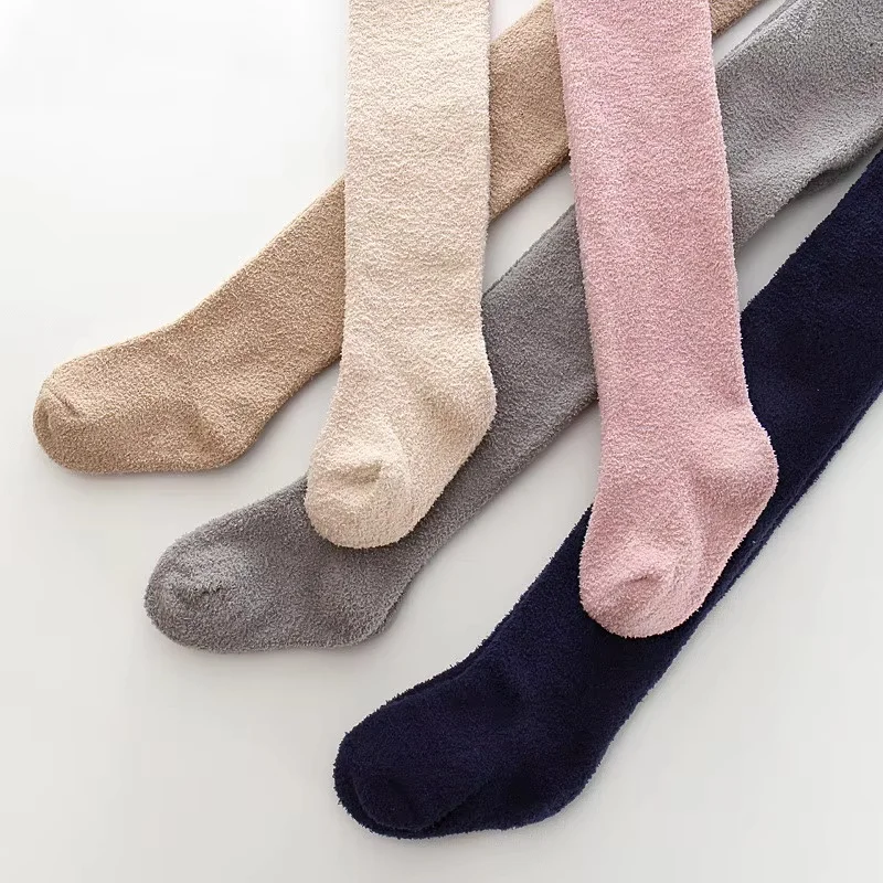 Medias de lana coral para bebé niña recién nacido – invierno cálido - imagen 3