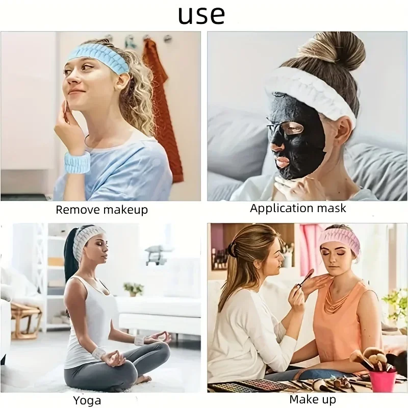 Diademas de toalla para lavar la cara y el cabello, mujer o niña - imagen 5