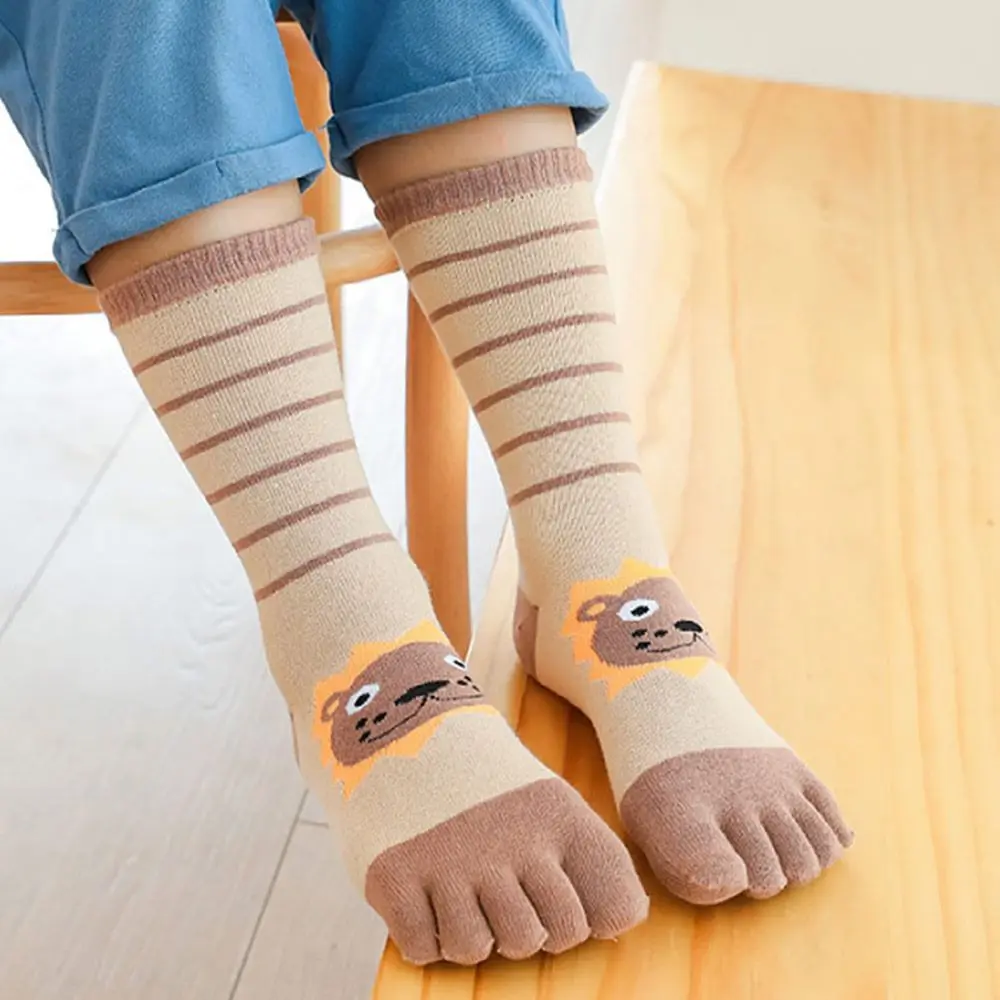 Calcetines largos tubo niño algodón cinco dedos absorbentes - imagen 3
