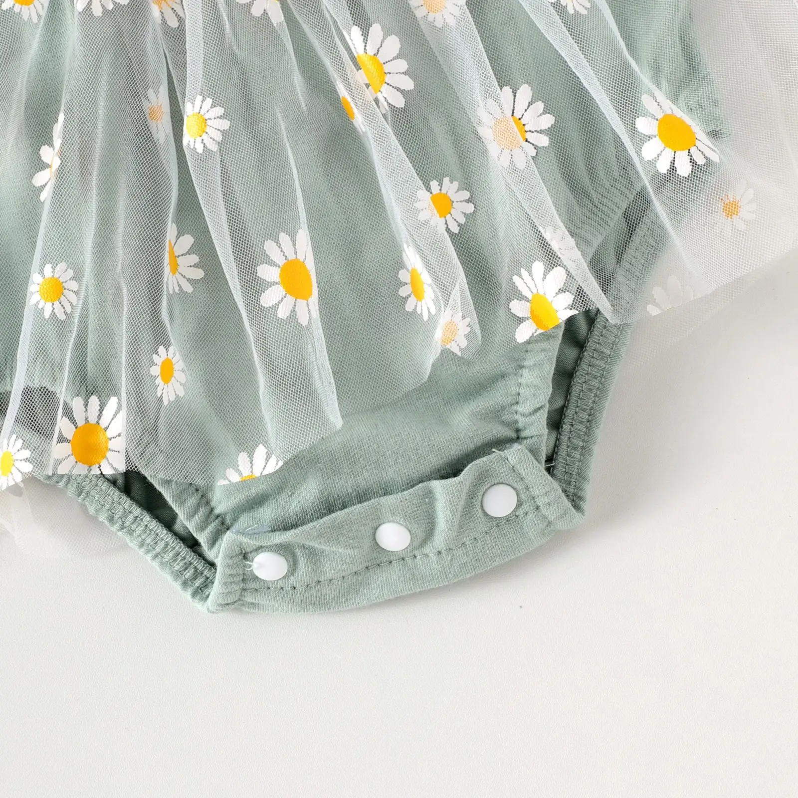 Vestido mameluco de tul con flores 3D para niñas – Mono de fiesta - imagen 5