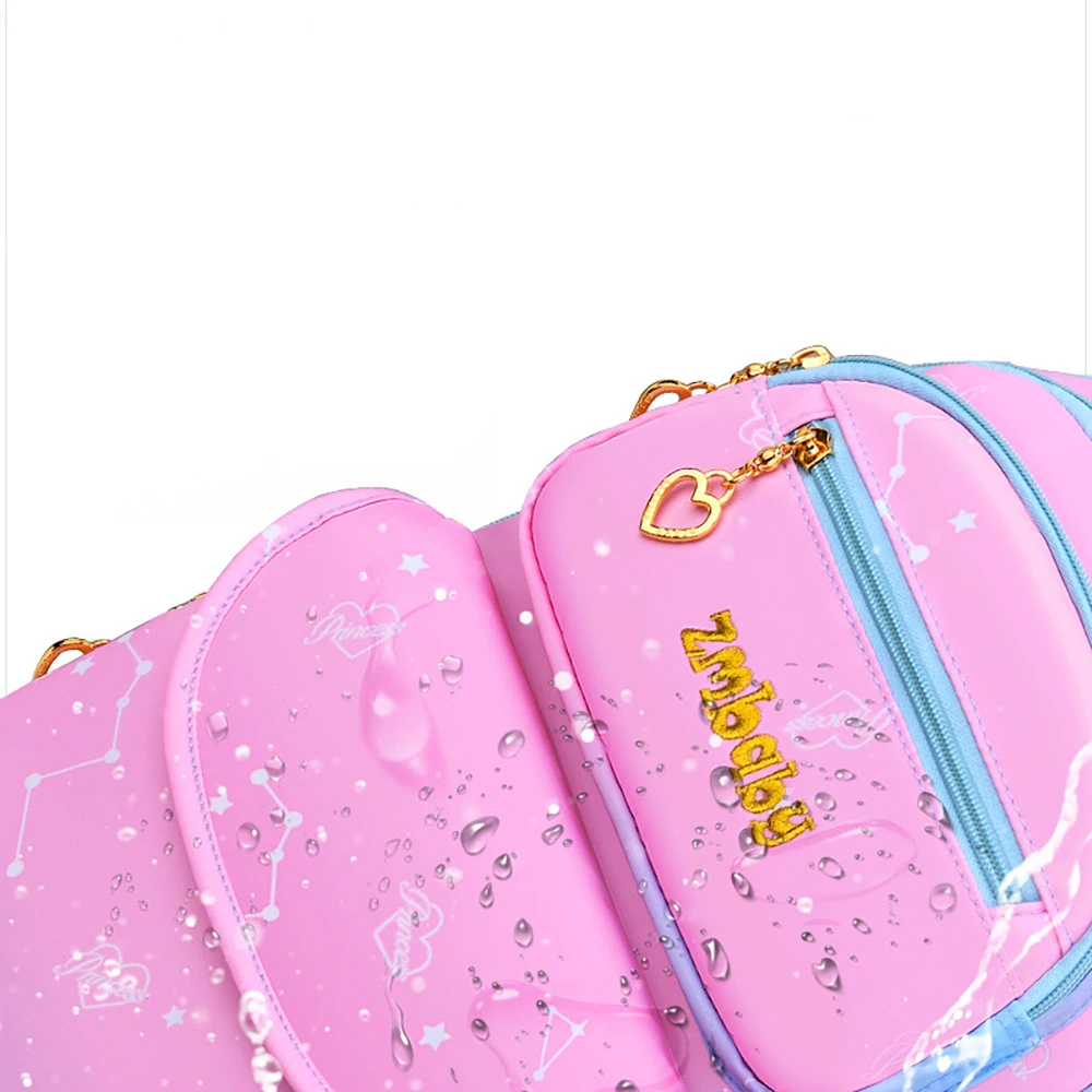 Mochila escolar impermeable de nailon con cielo estrellado para niñas - imagen 3