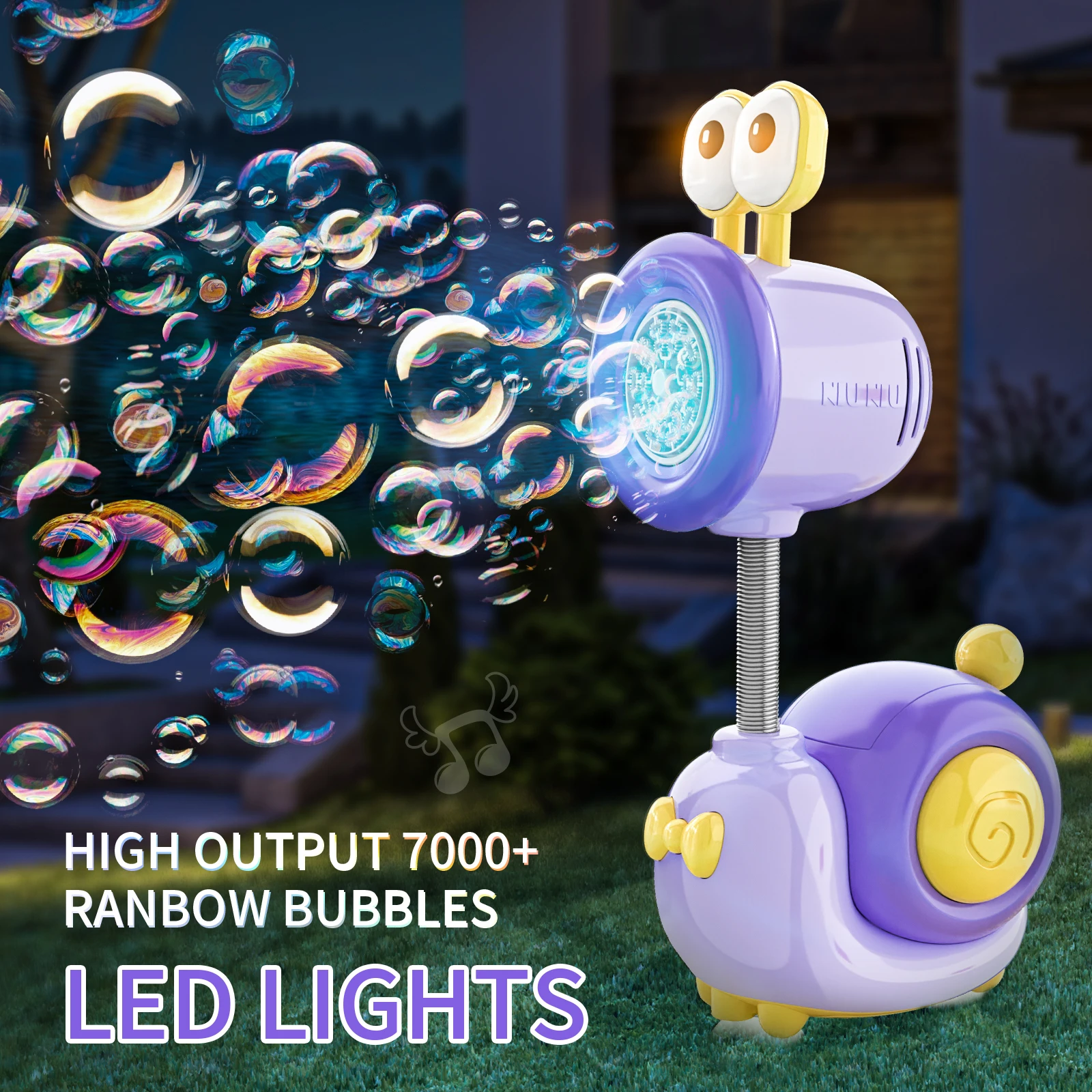 Máquina de burbujas de caracol con LED iluminado