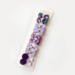 Horquillas lazo y pinzas con diseño floral para niña