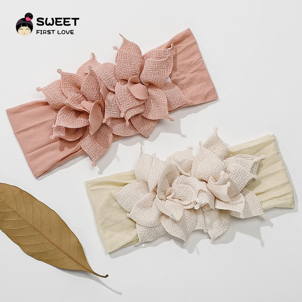 Diadema floral de nailon suave para bebé niña recién nacida - imagen 2
