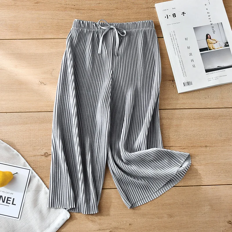 Pantalones de pierna ancha plisados en gasa para niña verano - imagen 5