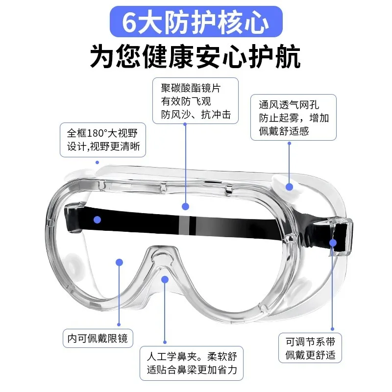 Gafas de seguridad antiempañamiento y a prueba de salpicaduras