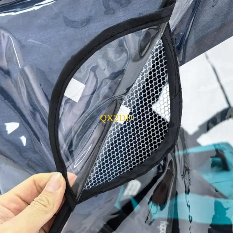 QX2D Protector de lluvia para cochecito gemelar con bolsillo - imagen 4