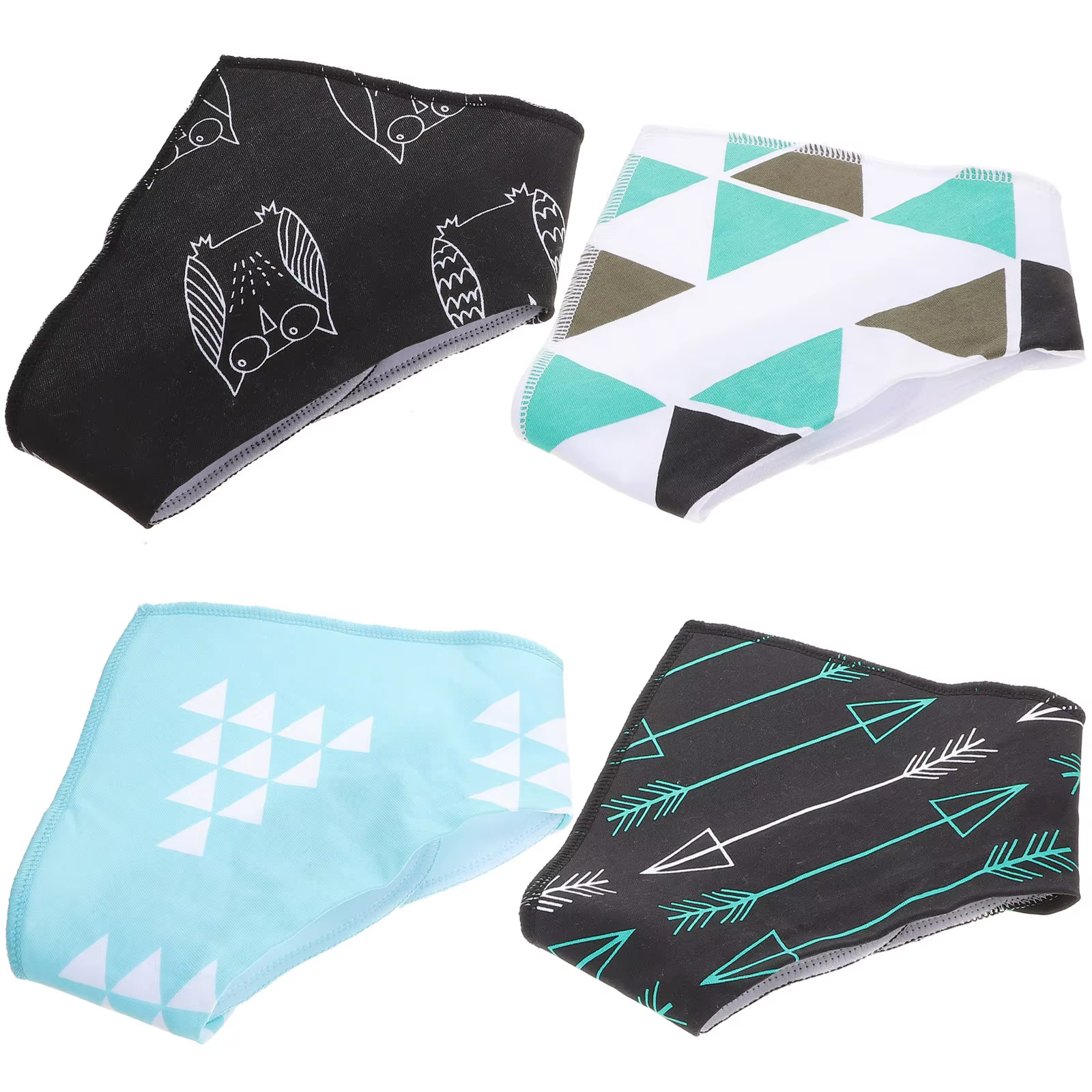 Baberos impermeables tipo bandana de algodón para bebé - imagen 5
