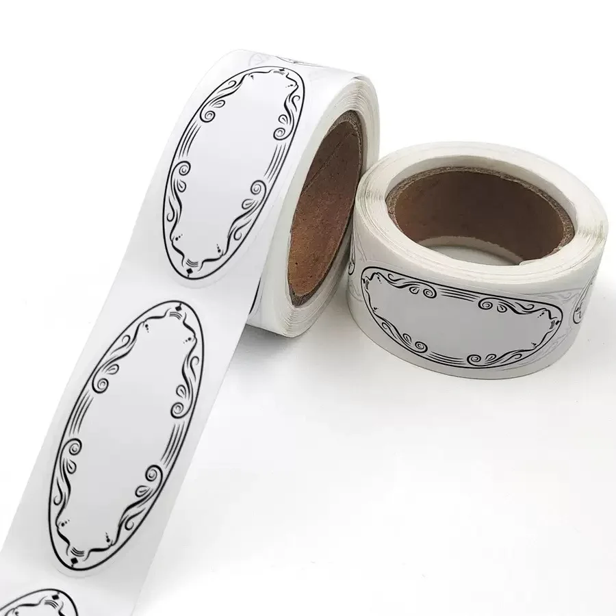 Etiquetas ovaladas blancas para tarros de cocina y conservas - imagen 4