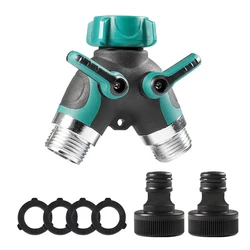 Conector tipo Y para grifo de jardín doble salida