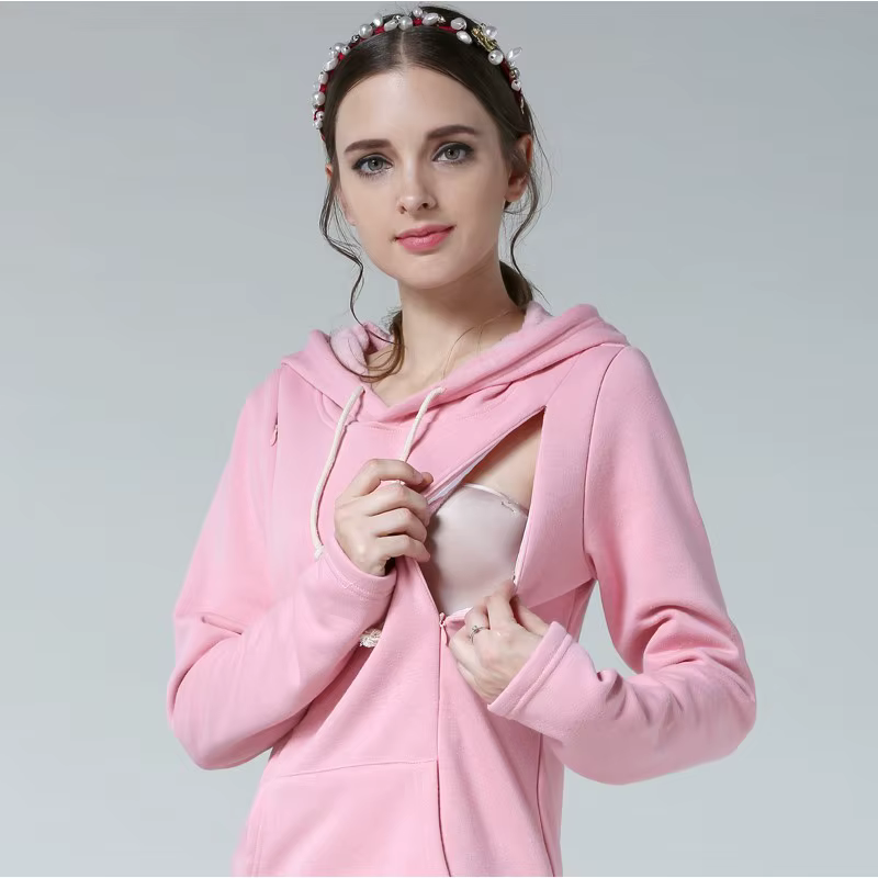 Sudadera premamá con capucha térmica de invierno - imagen 4