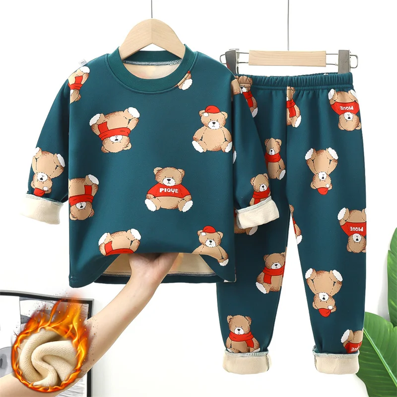 Conjunto de lana de invierno para niñas – Ropa cálida - imagen 2