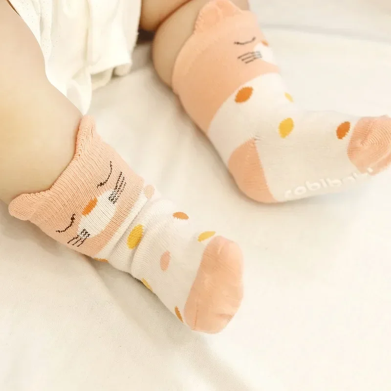 Calcetines antideslizantes de algodón para bebé – Con animalitos - imagen 4