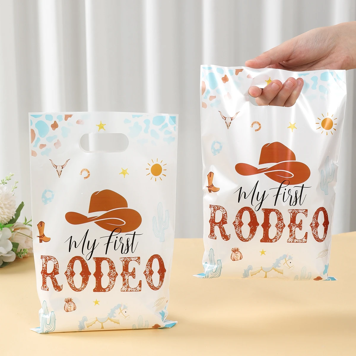 Bolsa regalo colgante vaquera para cumpleaños infantil - imagen 3