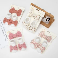Set bebé niña diadema muselina algodón y calcetines