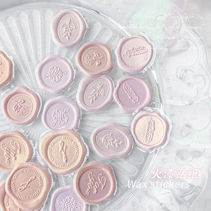 Pegatinas sello de cera vintage para scrapbooking y sobres - imagen 3