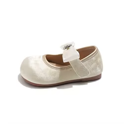 Zapatos de cuero para niña antideslizantes con lazo – Fiesta primavera