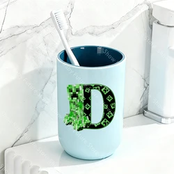Vaso de enjuague bucal Minecraft kawaii para cepillo dental