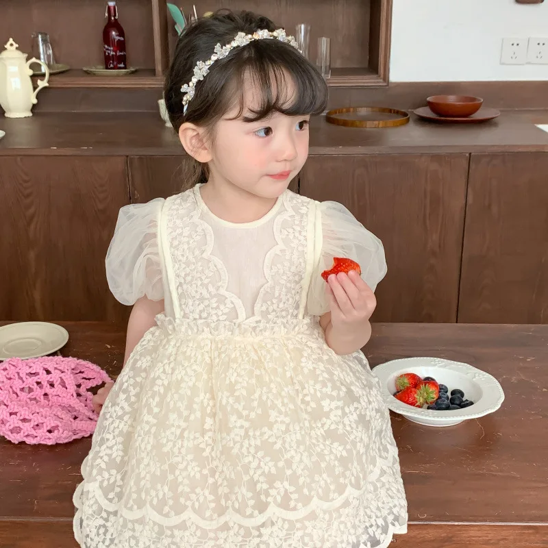 Vestido de encaje MILANCEL para niña – Elegante manga corta verano - imagen 3
