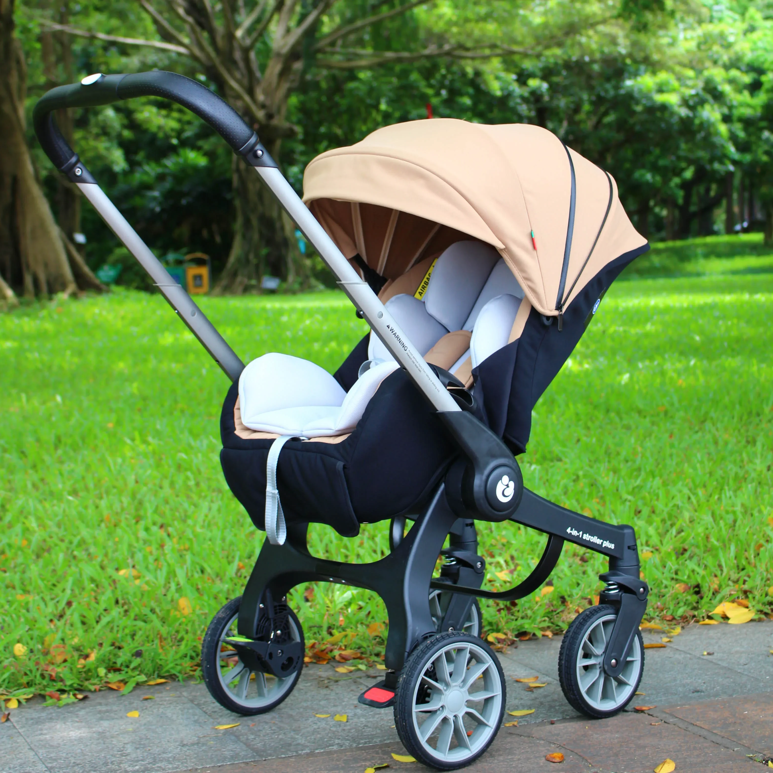 Cochecito bebé 3 en 1 plegable con asiento y cesta incluida - imagen 5