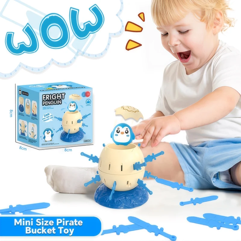 Cubo pirata interactivo enchufable para niños con mini pingüino - imagen 3
