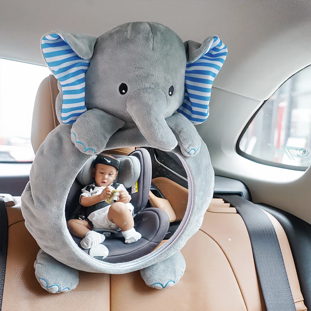 Espejo retrovisor coche bebé con dibujos animados multifunción - imagen 4