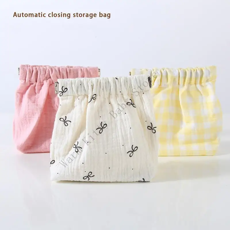 Bolso multiusos de algodón para bebé con cierre automático artístico - imagen 2