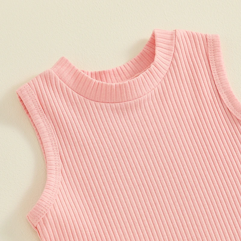 Conjunto de verano sin mangas y vaquero elástico para niño y niña - imagen 3