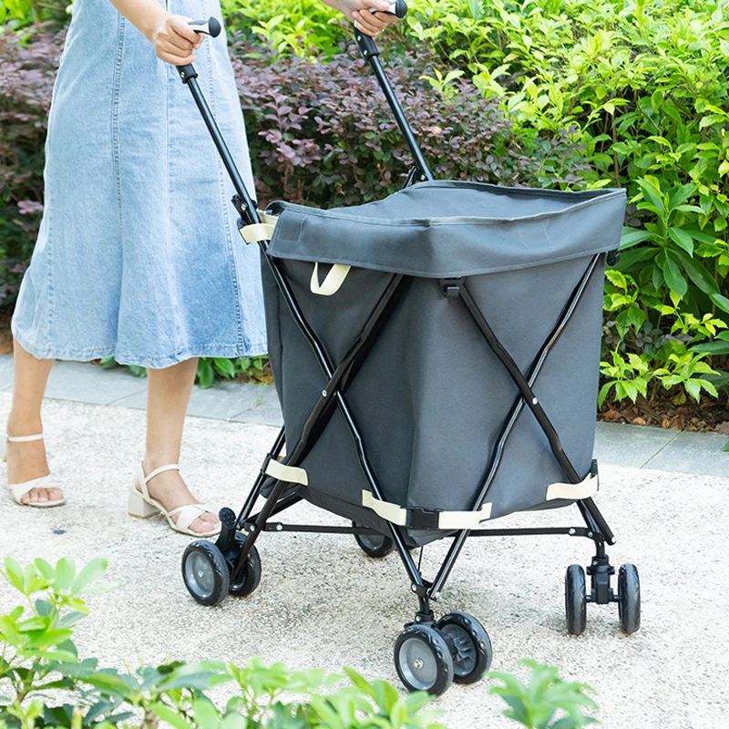 Carrito camping plegable con ruedas 360° resistente - imagen 5