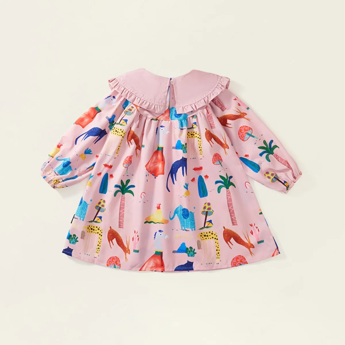 Ssummer Vestido niña manga larga cuello muñeca estilo veraniego - imagen 3