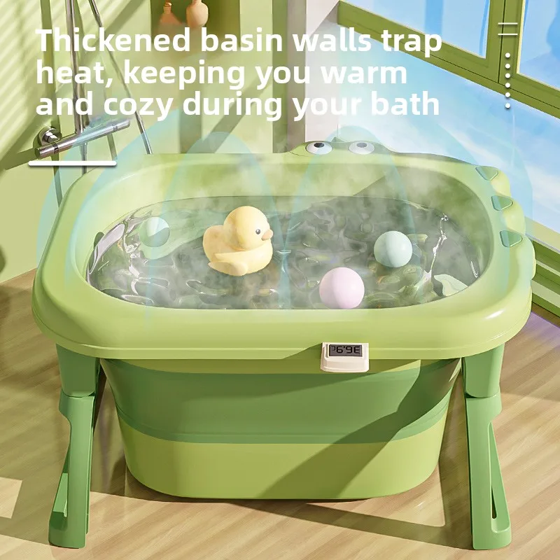 Bañera plegable para bebé con dibujos animados de baño