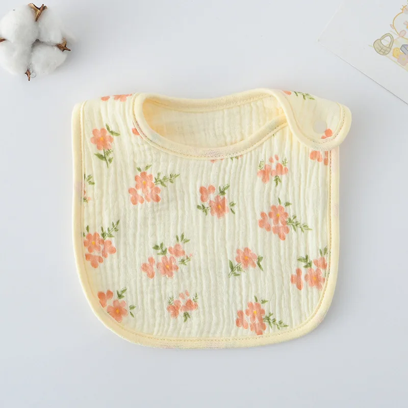 Baberos gasa algodón en forma de U florales para saliva y eructos - imagen 4