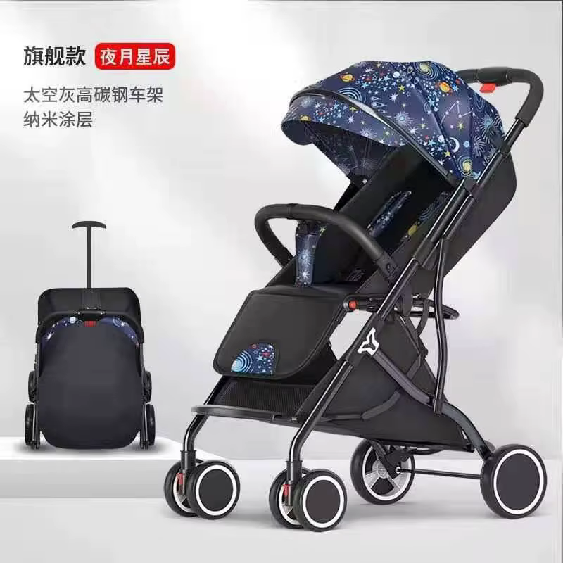 Cochecito de bebé ligero y plegable con asiento reclinable – práctico - imagen 4