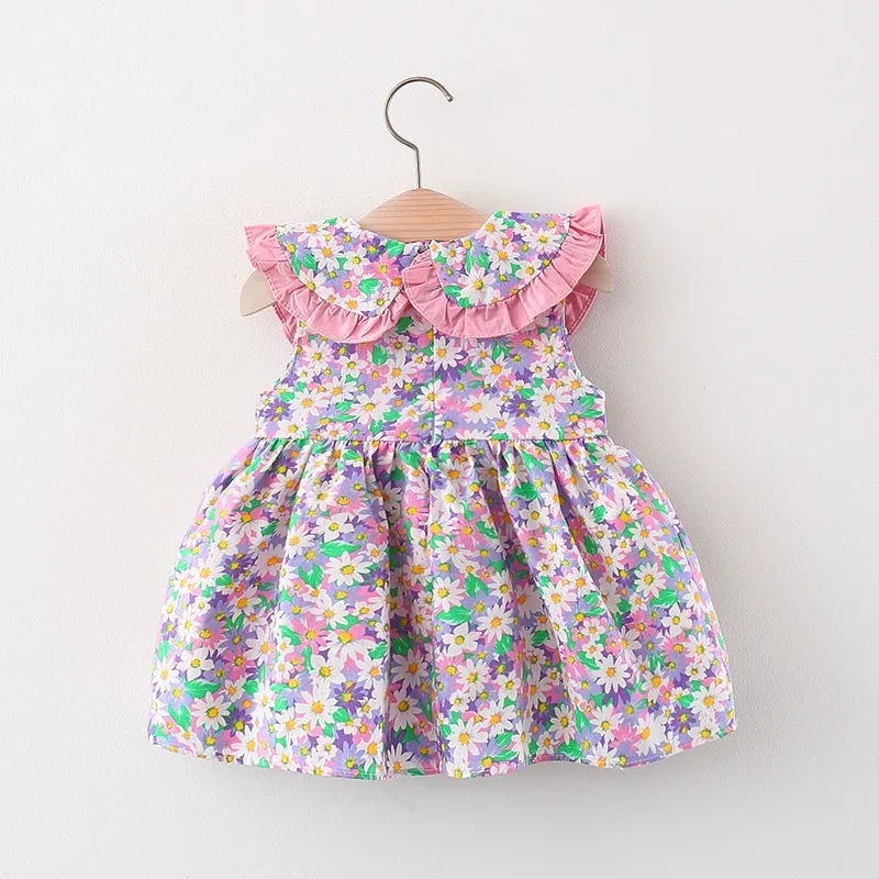 Vestido veraniego sin mangas para bebé – Estampado floral - imagen 4