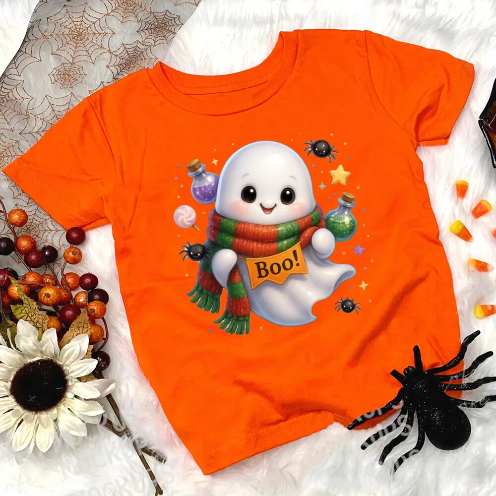 Detalle del estampado kawaii de calabaza